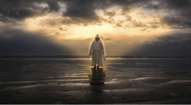 Image of what Jesus may look like as He returns form Heaven.